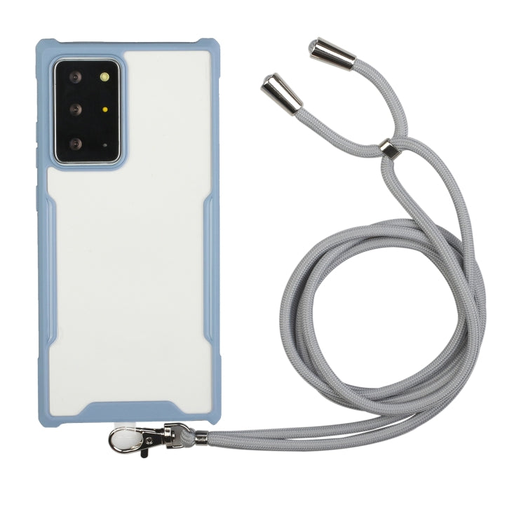 For Samsung Galaxy Note20 Acrylic + Color TPU Shockproof Case with Neck Lanyard