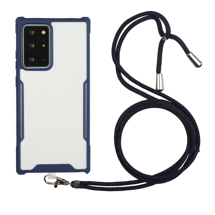 For Samsung Galaxy Note20 Acrylic + Color TPU Shockproof Case with Neck Lanyard