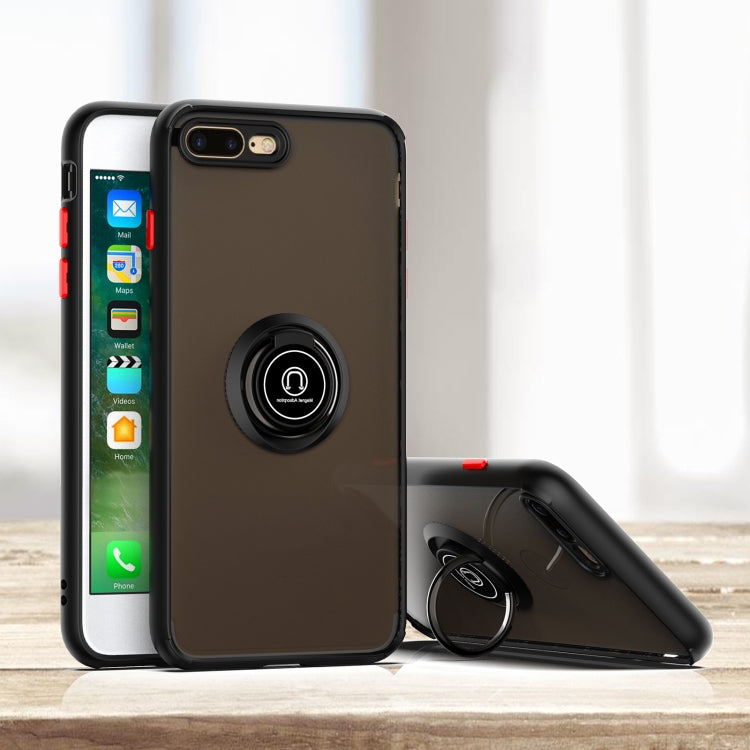 Q Shadow 1 Generation Series TPU + PC Protective Case with 360 Degrees Rotate Ring Holder For iPhone 8 Plus