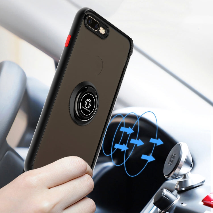 Q Shadow 1 Generation Series TPU + PC Protective Case with 360 Degrees Rotate Ring Holder For iPhone 8 Plus