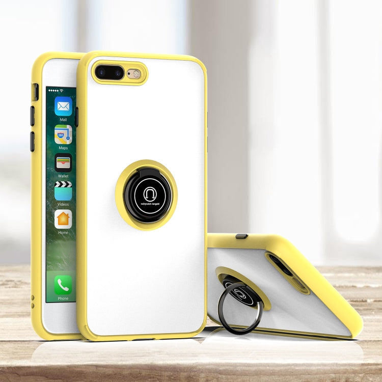 Q Shadow 1 Generation Series TPU + PC Protective Case with 360 Degrees Rotate Ring Holder For iPhone 8 Plus