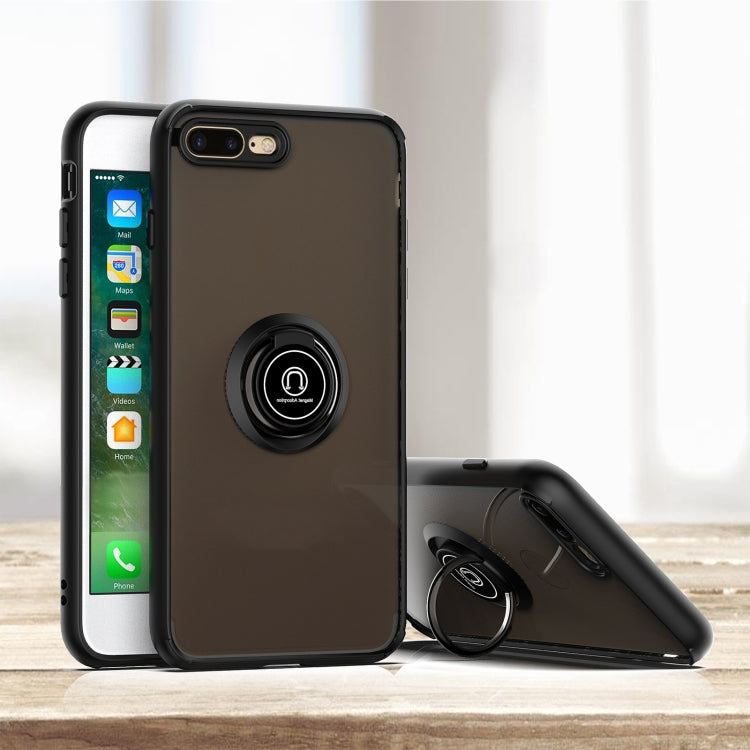 Q Shadow 1 Generation Series TPU + PC Protective Case with 360 Degrees Rotate Ring Holder For iPhone 8 Plus