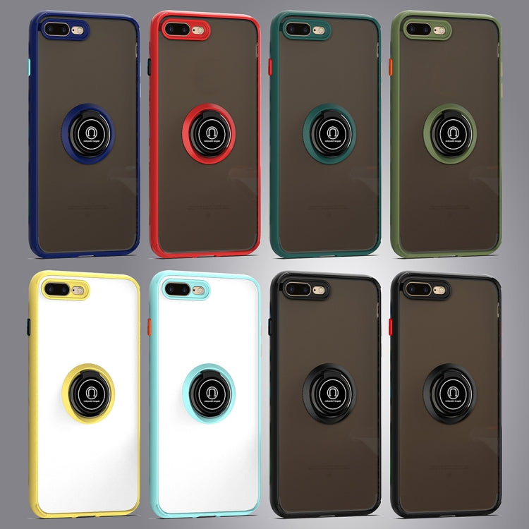 Q Shadow 1 Generation Series TPU + PC Protective Case with 360 Degrees Rotate Ring Holder For iPhone 8 Plus