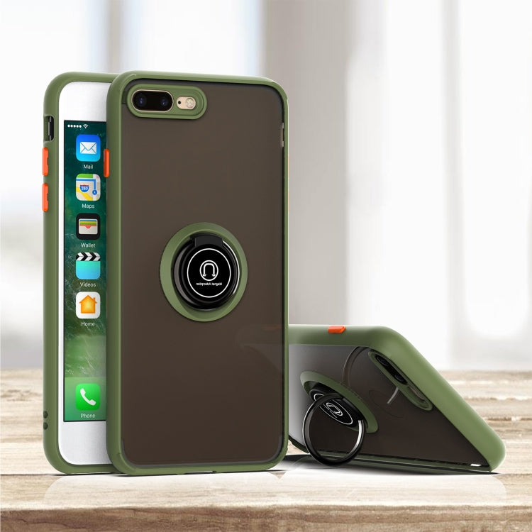 Q Shadow 1 Generation Series TPU + PC Protective Case with 360 Degrees Rotate Ring Holder For iPhone 8 Plus