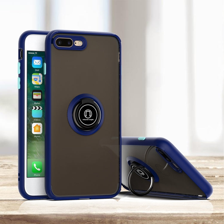 Q Shadow 1 Generation Series TPU + PC Protective Case with 360 Degrees Rotate Ring Holder For iPhone 8 Plus