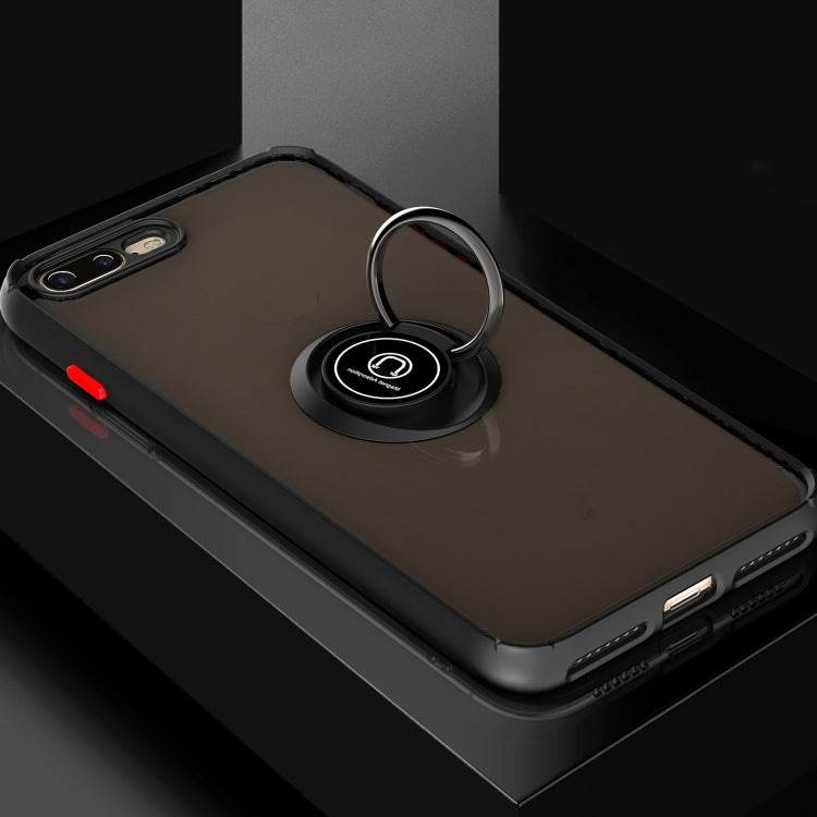 Q Shadow 1 Generation Series TPU + PC Protective Case with 360 Degrees Rotate Ring Holder For iPhone 8 Plus