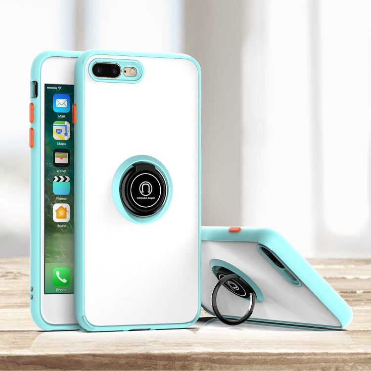 Q Shadow 1 Generation Series TPU + PC Protective Case with 360 Degrees Rotate Ring Holder For iPhone 8 Plus