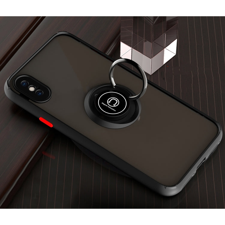 For iPhone XS Max Q Shadow 1 Generation Series TPU + PC Protective Case with 360 Degrees Rotate Ring Holder