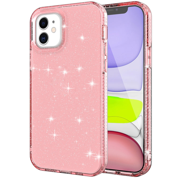 For iPhone 12 mini Transparent Glitter Powder Protective Case