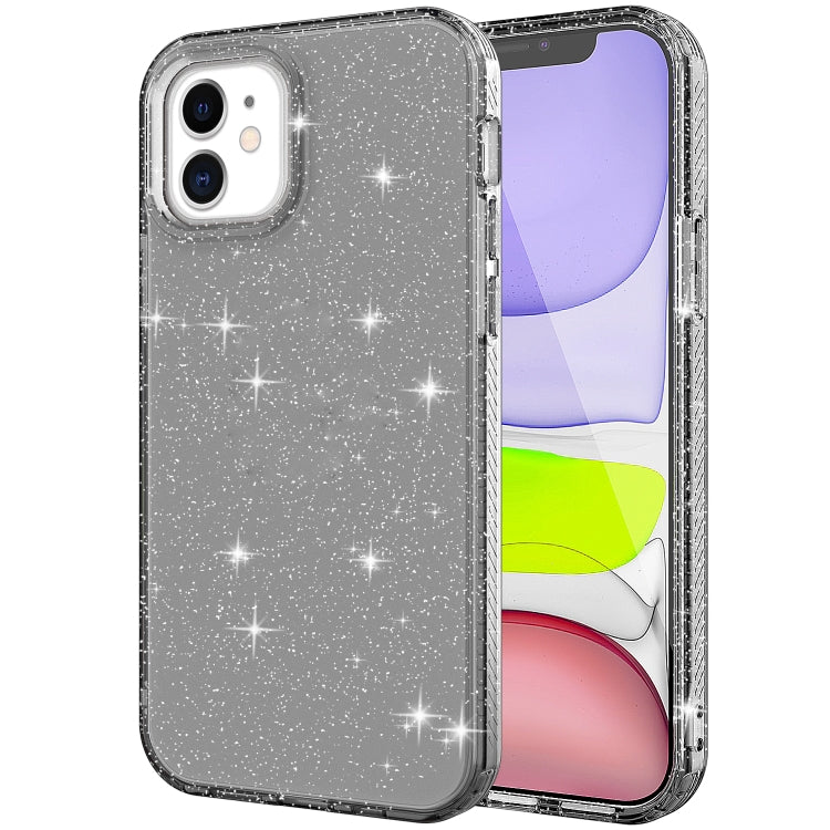 For iPhone 12 mini Transparent Glitter Powder Protective Case