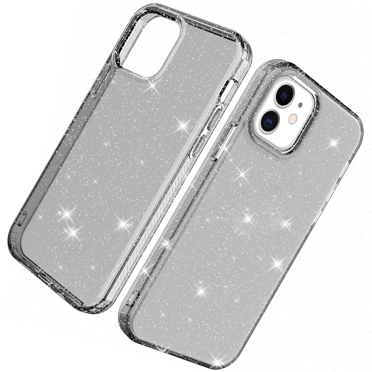 For iPhone 12 mini Transparent Glitter Powder Protective Case