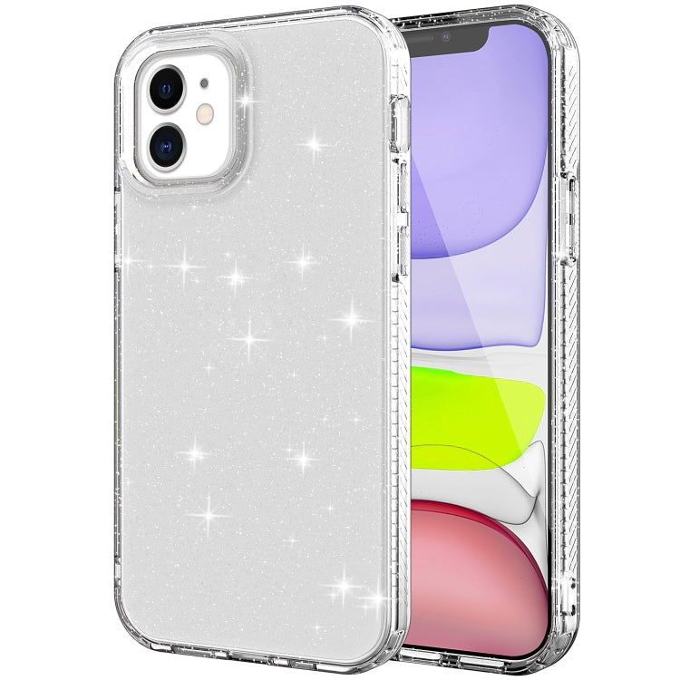 For iPhone 12 mini Transparent Glitter Powder Protective Case