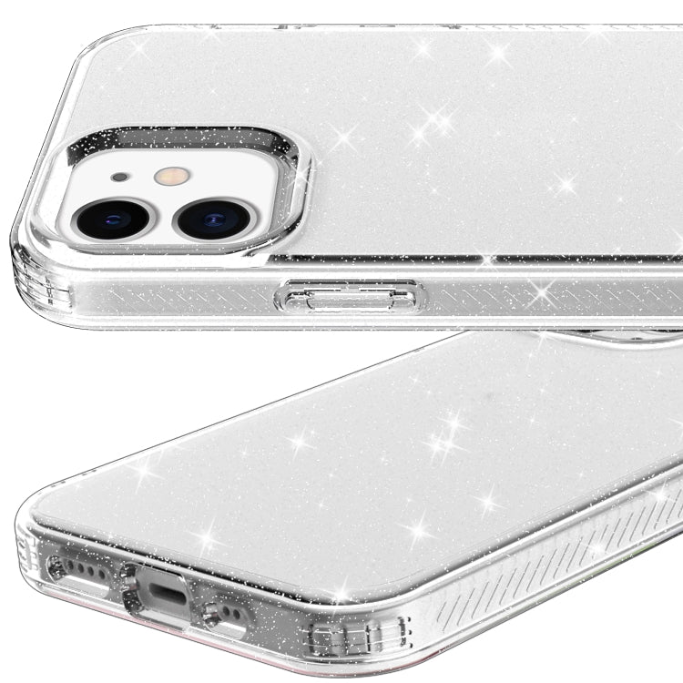 For iPhone 12 mini Transparent Glitter Powder Protective Case