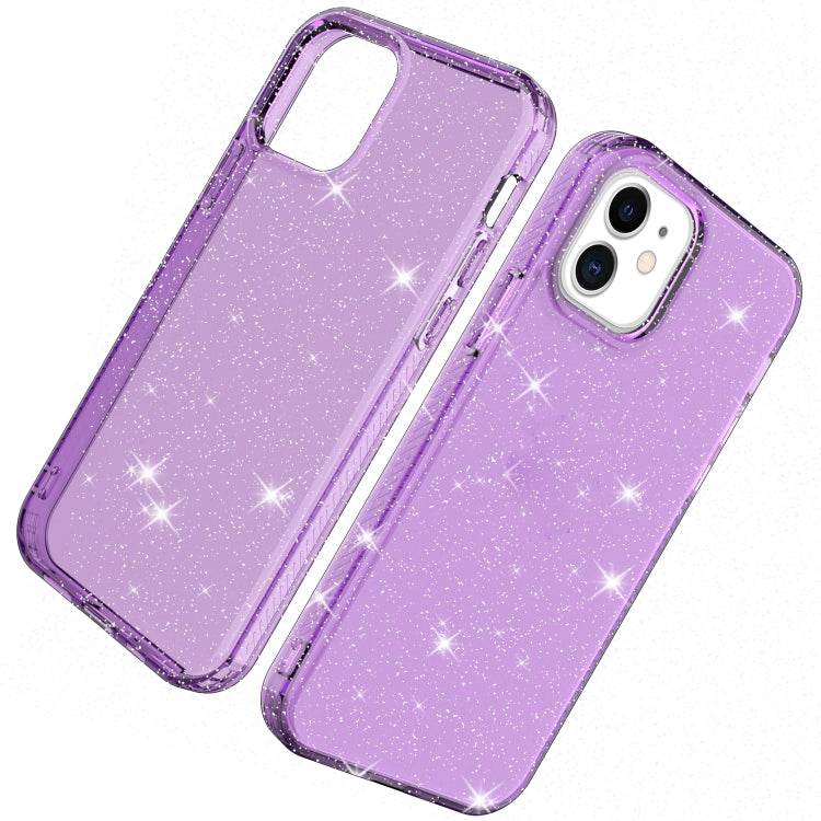 For iPhone 12 mini Transparent Glitter Powder Protective Case