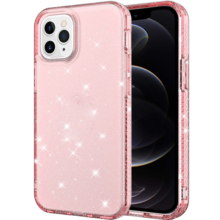 For iPhone 12 / 12 Pro Transparent Glitter Powder Protective Case