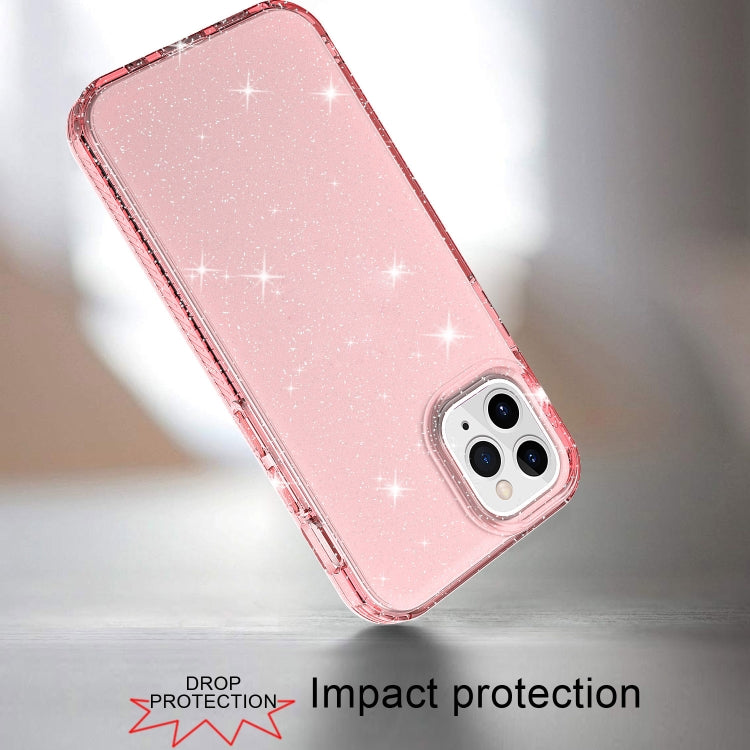For iPhone 12 / 12 Pro Transparent Glitter Powder Protective Case