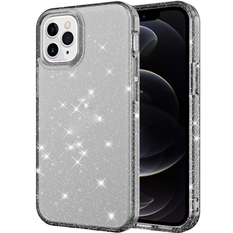 For iPhone 12 / 12 Pro Transparent Glitter Powder Protective Case