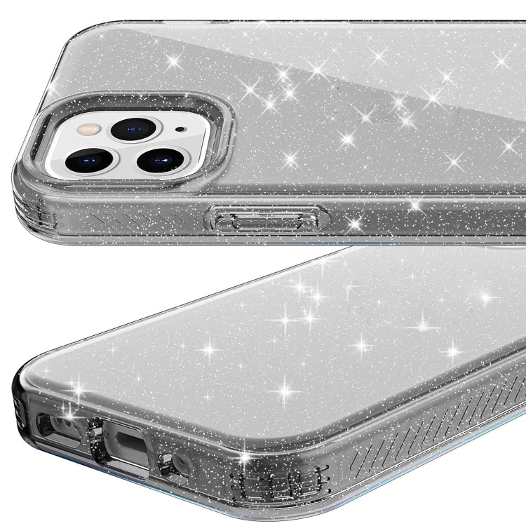 For iPhone 12 / 12 Pro Transparent Glitter Powder Protective Case