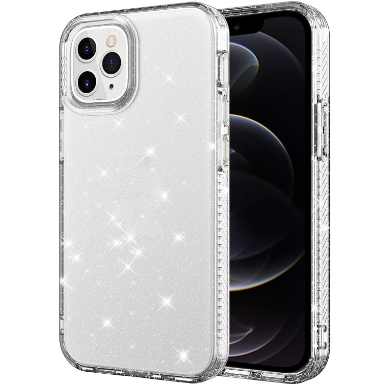 For iPhone 12 / 12 Pro Transparent Glitter Powder Protective Case