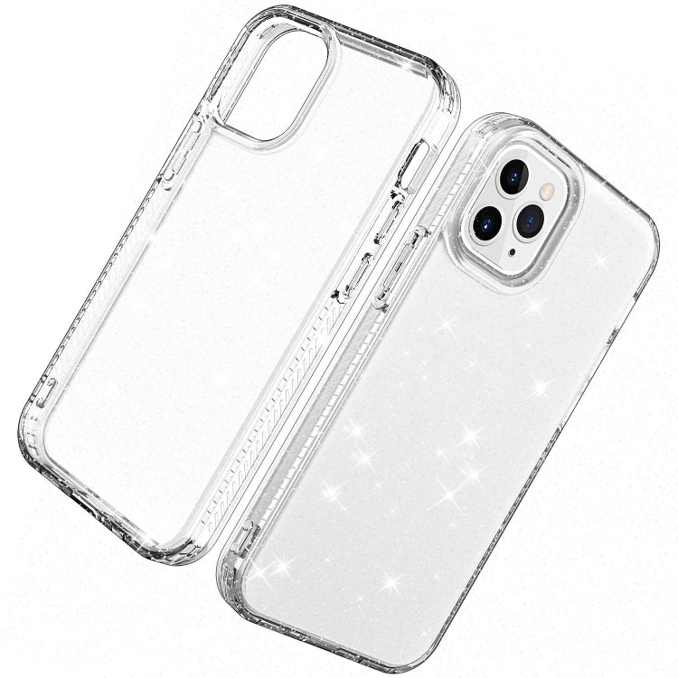 For iPhone 12 / 12 Pro Transparent Glitter Powder Protective Case