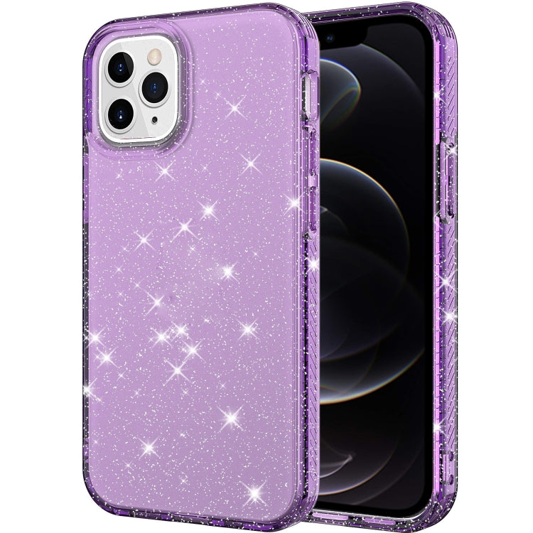 For iPhone 12 / 12 Pro Transparent Glitter Powder Protective Case
