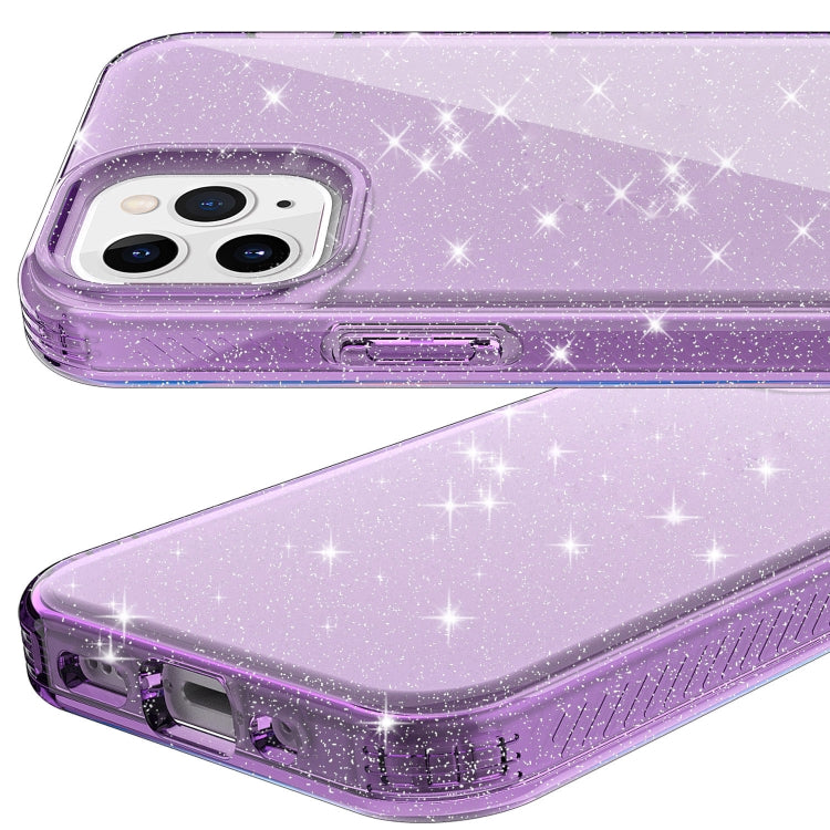 For iPhone 12 / 12 Pro Transparent Glitter Powder Protective Case