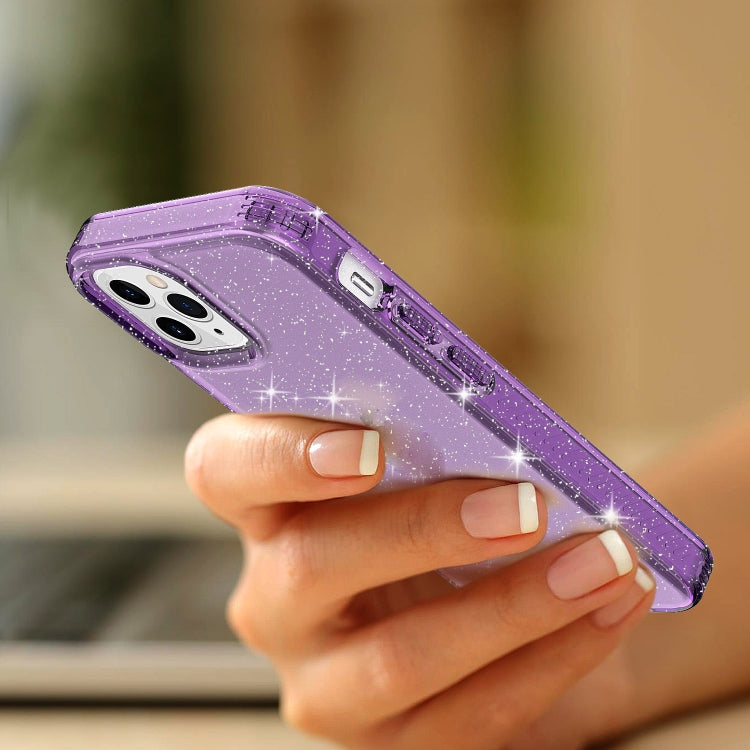 For iPhone 12 / 12 Pro Transparent Glitter Powder Protective Case
