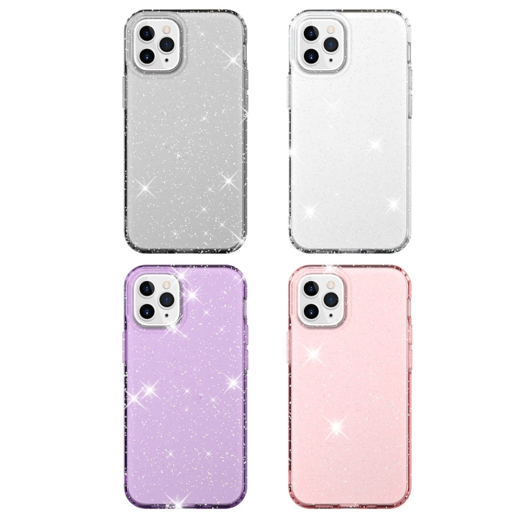 For iPhone 12 / 12 Pro Transparent Glitter Powder Protective Case