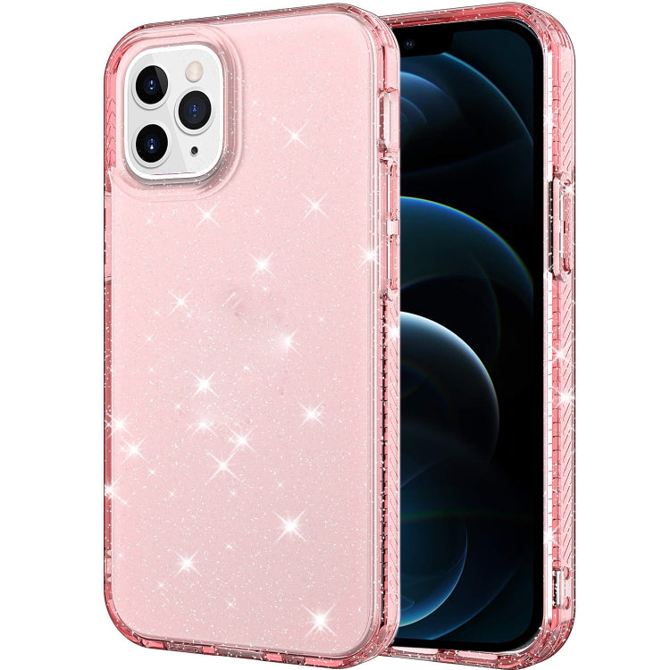 For iPhone 12 Pro Max Transparent Glitter Powder Protective Case