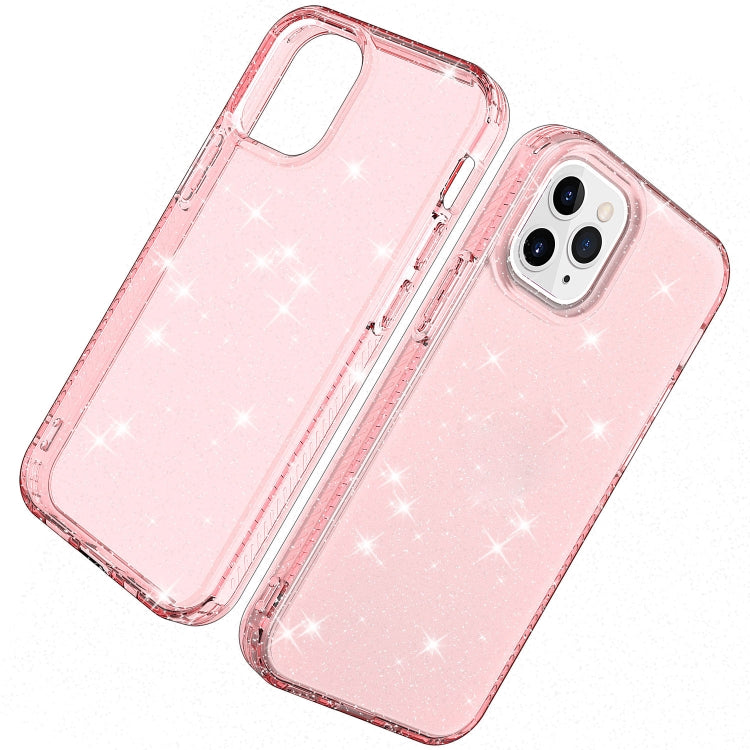 For iPhone 12 Pro Max Transparent Glitter Powder Protective Case