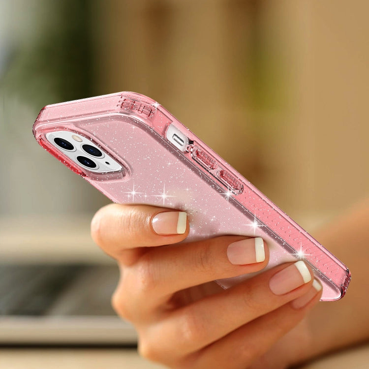 For iPhone 12 Pro Max Transparent Glitter Powder Protective Case