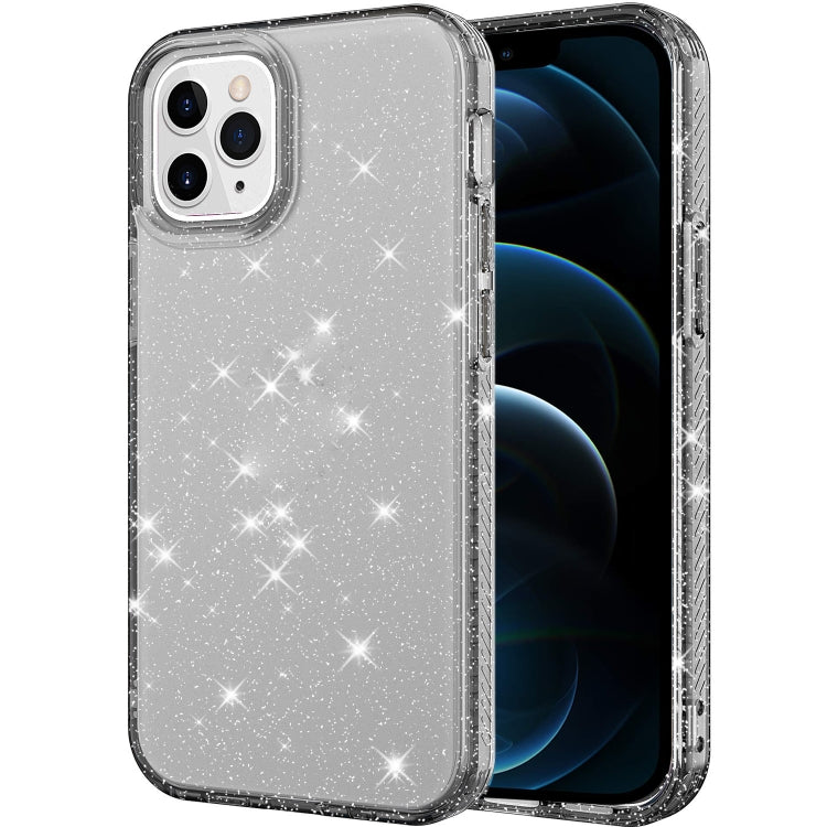 For iPhone 12 Pro Max Transparent Glitter Powder Protective Case