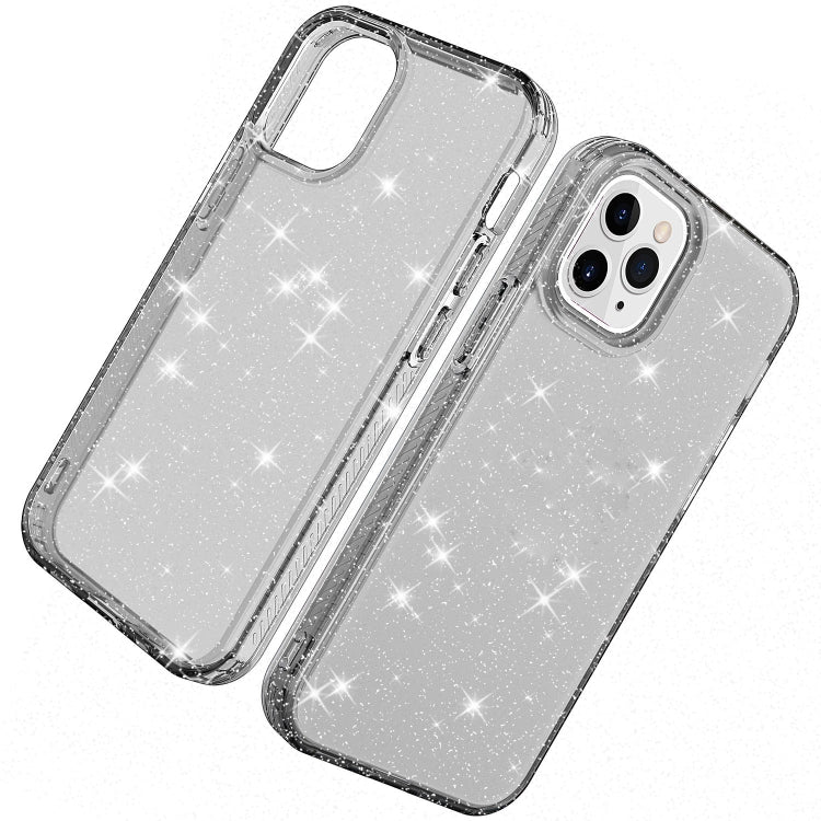 For iPhone 12 Pro Max Transparent Glitter Powder Protective Case