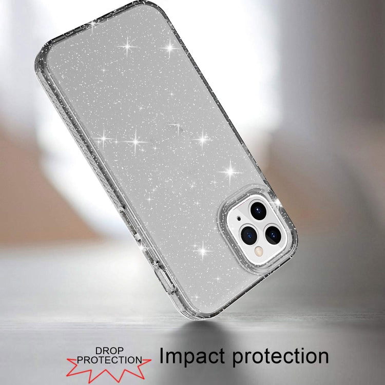 For iPhone 12 Pro Max Transparent Glitter Powder Protective Case