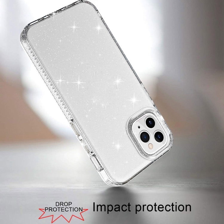For iPhone 12 Pro Max Transparent Glitter Powder Protective Case