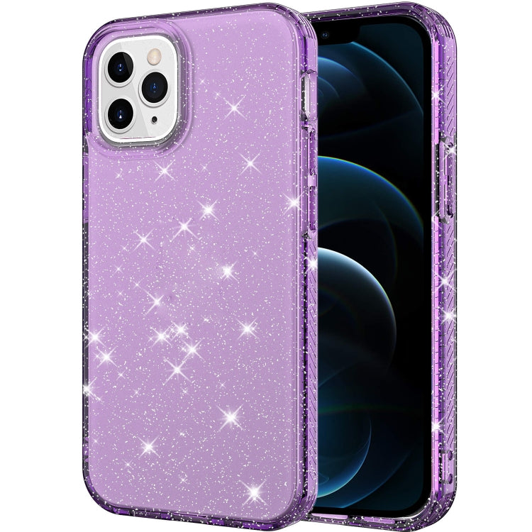 For iPhone 12 Pro Max Transparent Glitter Powder Protective Case