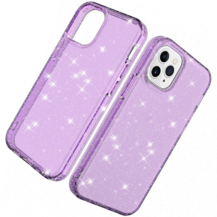 For iPhone 12 Pro Max Transparent Glitter Powder Protective Case