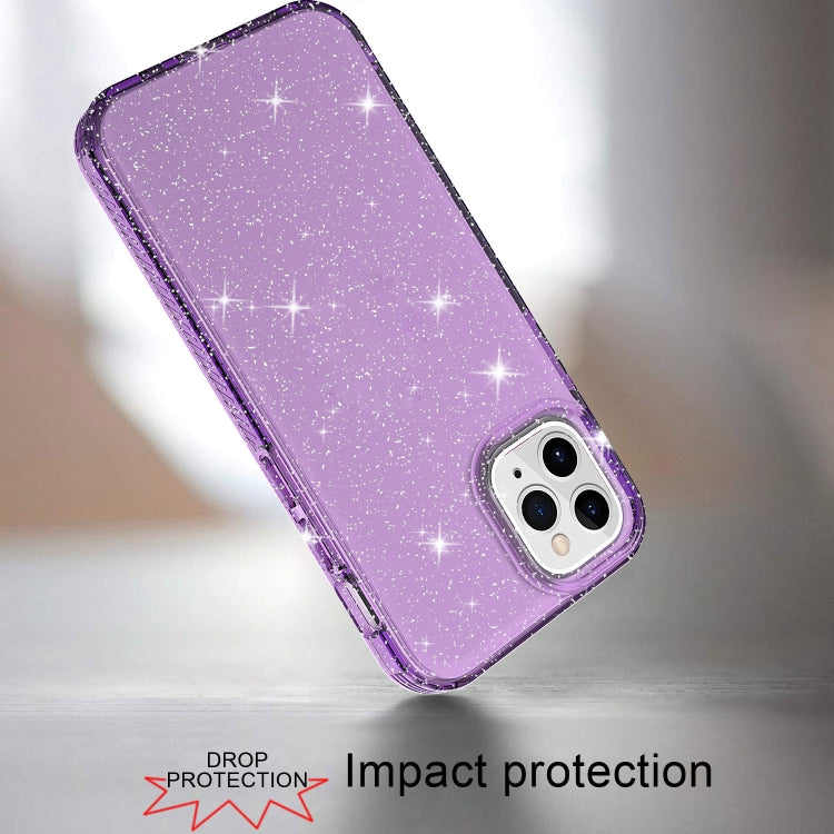 For iPhone 12 Pro Max Transparent Glitter Powder Protective Case