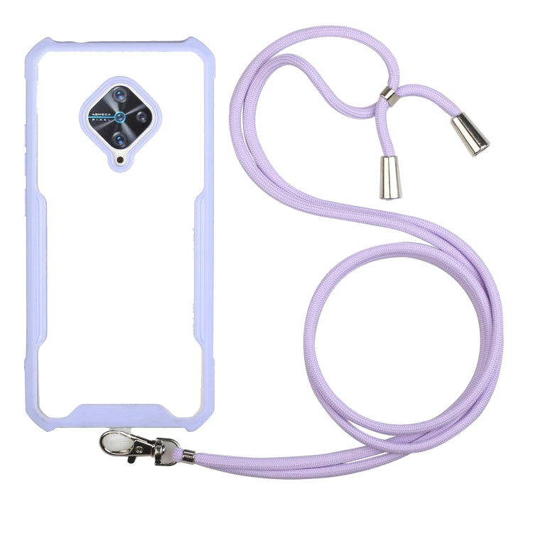 For vivo S1 Pro (Indian Version) / Y9s Acrylic + Color TPU Shockproof Case with Neck Lanyard