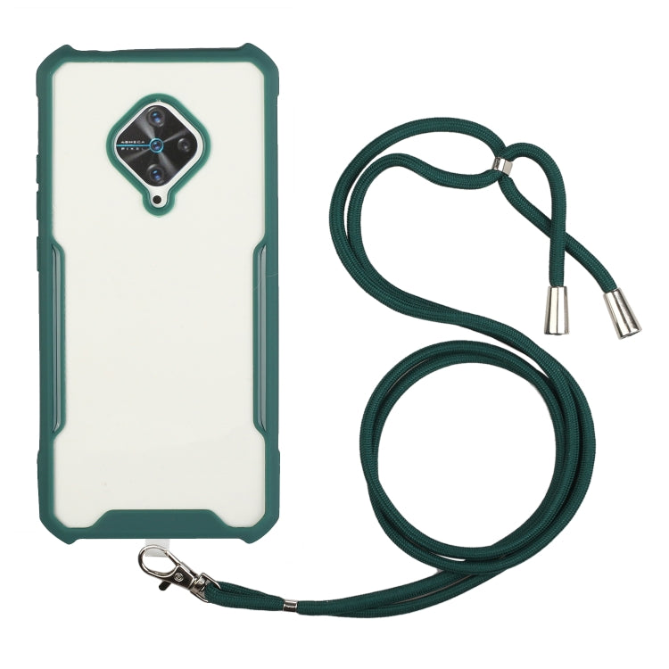 For vivo S1 Pro (Indian Version) / Y9s Acrylic + Color TPU Shockproof Case with Neck Lanyard