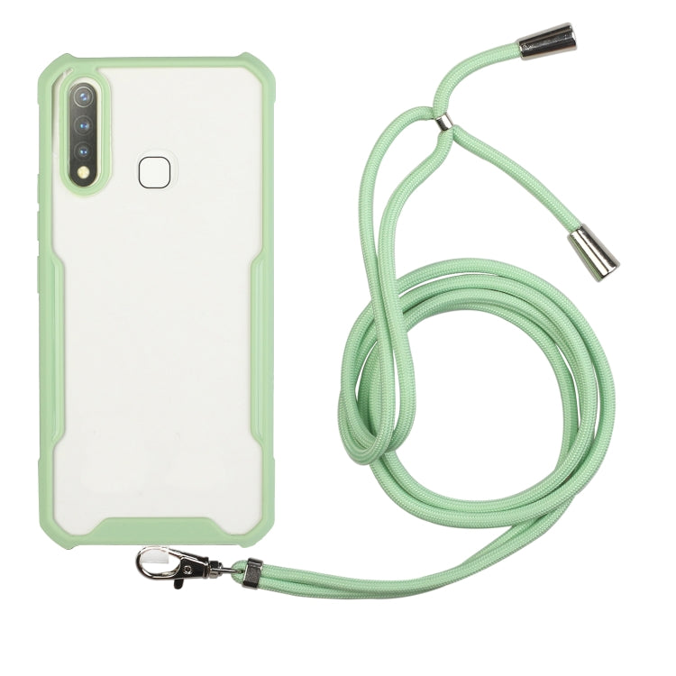 For vivo U3 / Y19 Acrylic + Color TPU Shockproof Case with Neck Lanyard