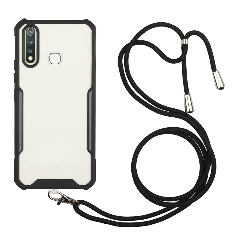 For vivo U3 / Y19 Acrylic + Color TPU Shockproof Case with Neck Lanyard