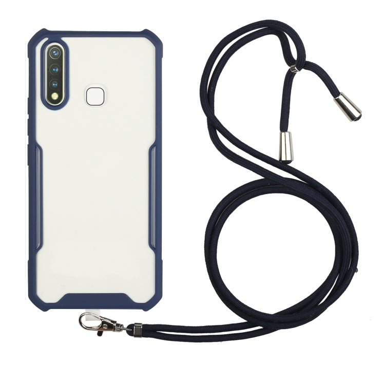 For vivo U3 / Y19 Acrylic + Color TPU Shockproof Case with Neck Lanyard