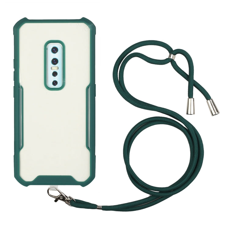 For vivo V17 Pro Acrylic + Color TPU Shockproof Case with Neck Lanyard