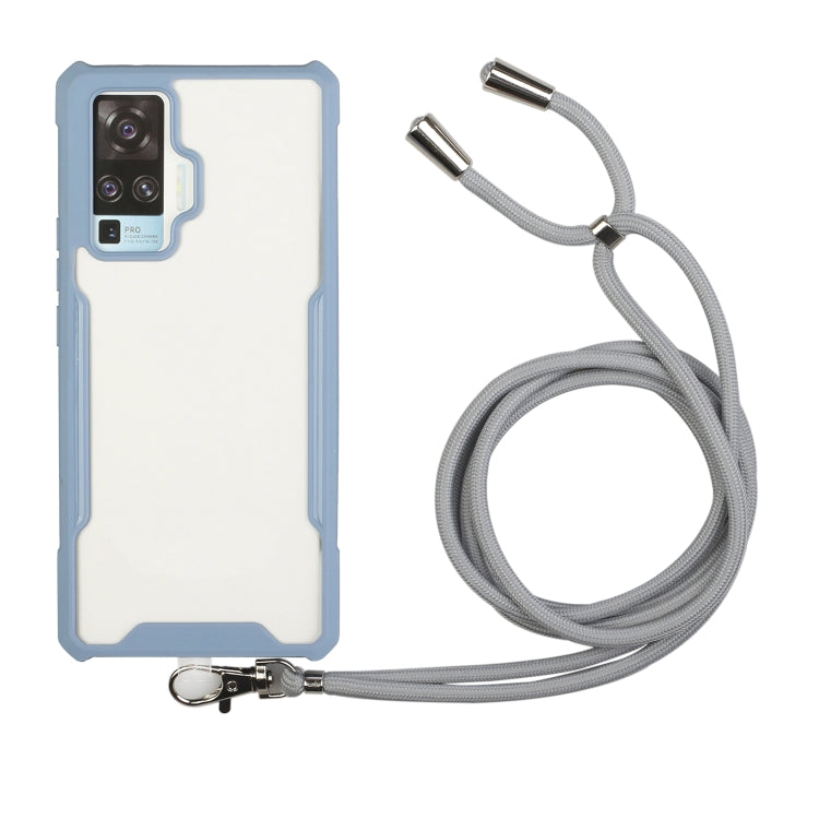 For vivo X50 Pro Acrylic + Color TPU Shockproof Case with Neck Lanyard