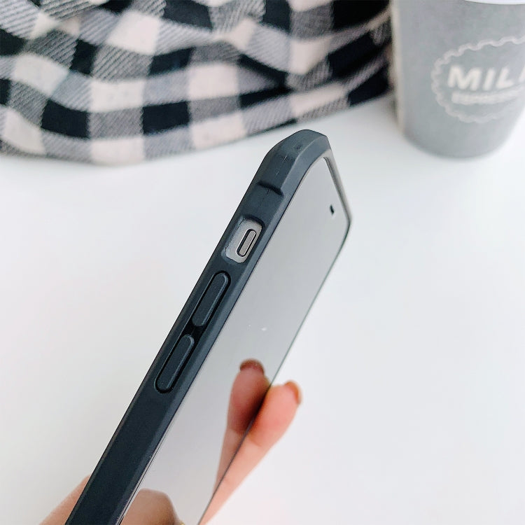 For vivo Y91/Y91i (Rear-mounted Fingerprint) Acrylic + Color TPU Shockproof Case with Neck Lanyard