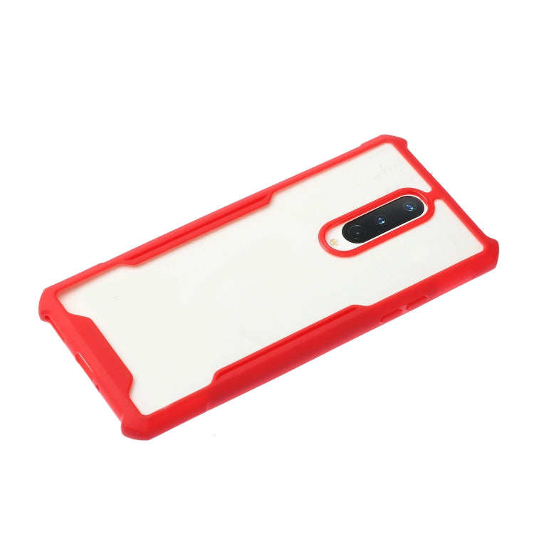 For OnePlus 6 Acrylic + Color TPU Shockproof Case with Neck Lanyard