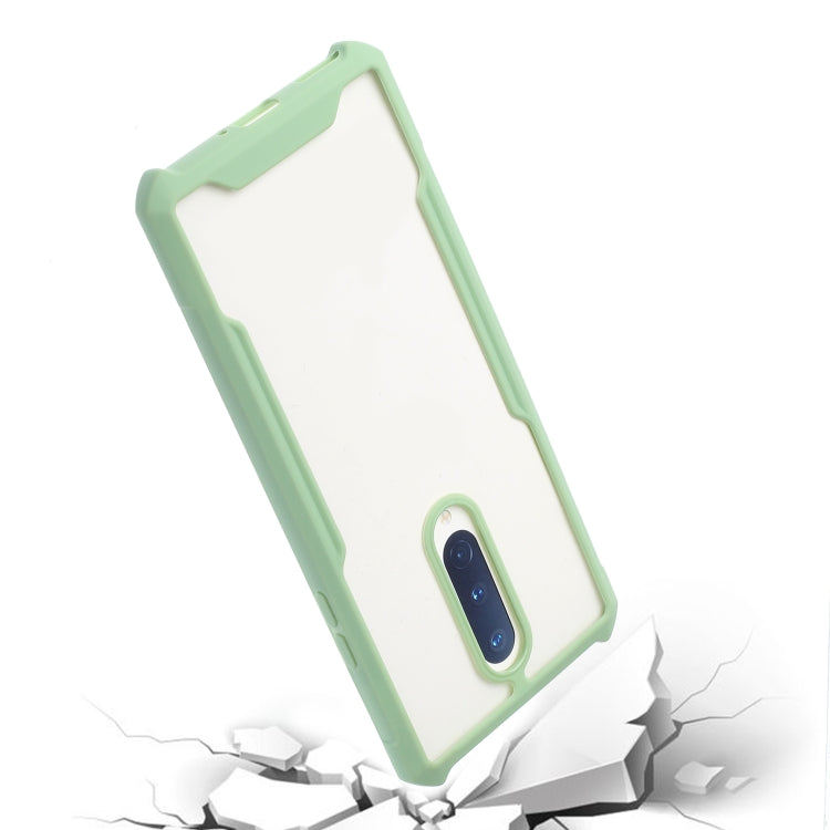 For OnePlus 6 Acrylic + Color TPU Shockproof Case with Neck Lanyard