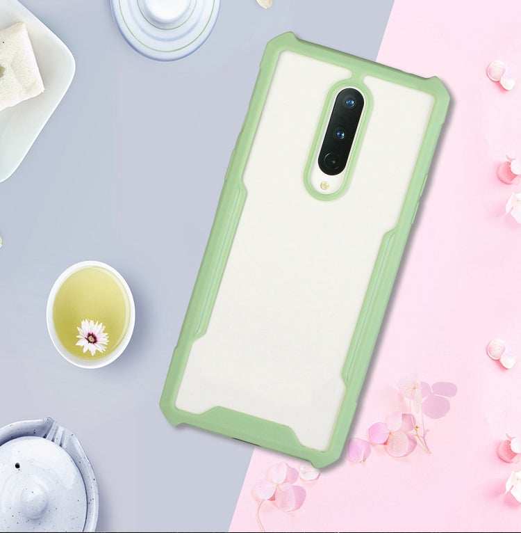For OnePlus 6 Acrylic + Color TPU Shockproof Case with Neck Lanyard