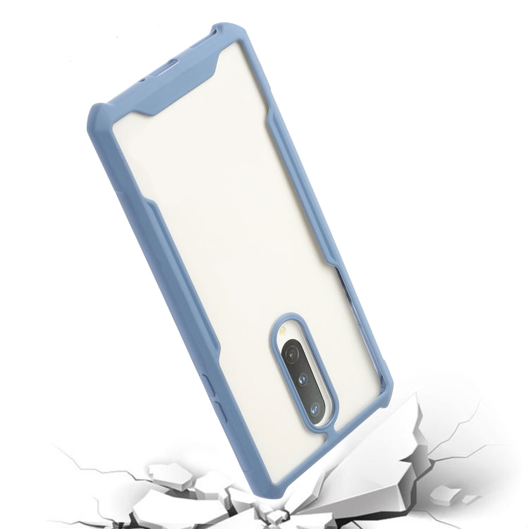 For OnePlus 6 Acrylic + Color TPU Shockproof Case with Neck Lanyard
